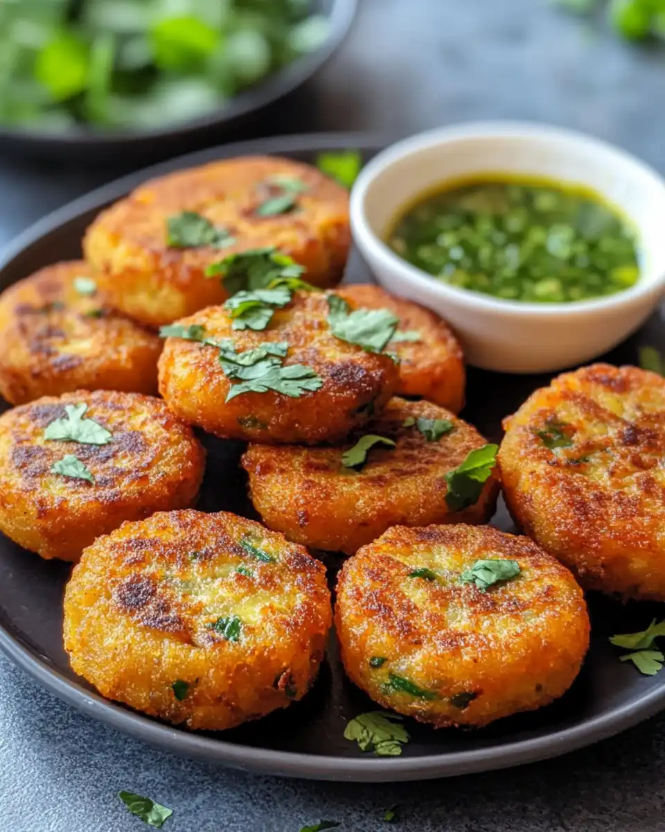 Ingredients for baked aloo tikkis arranged on a kitchen counter