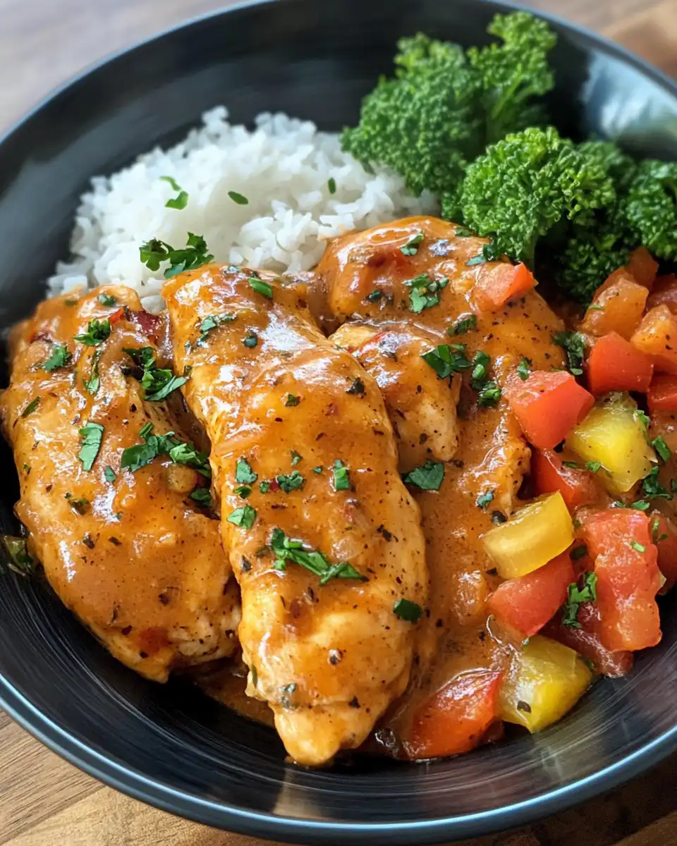 Mixing bowl with sauce ingredients for crockpot huli huli chicken