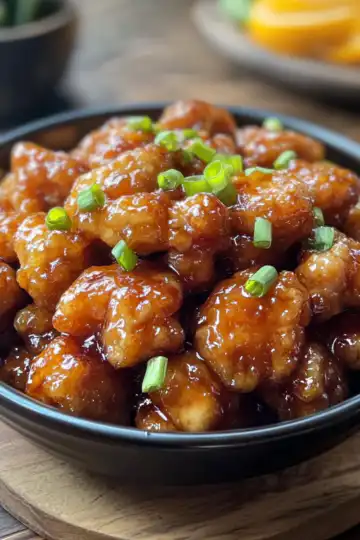 Easy Orange Chicken Recipe taken with iphone 15 pro max --iw 2 --ar 4:5 --v 6.1 --raw