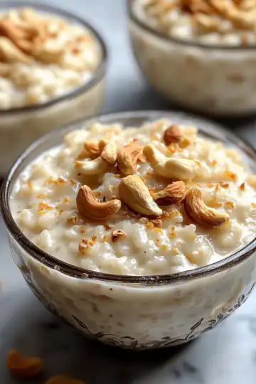 Elaichi Kheer Indian Rice Pudding With taken with iphone 15 pro max --iw 2 --ar 4:5 --v 6.1 --raw