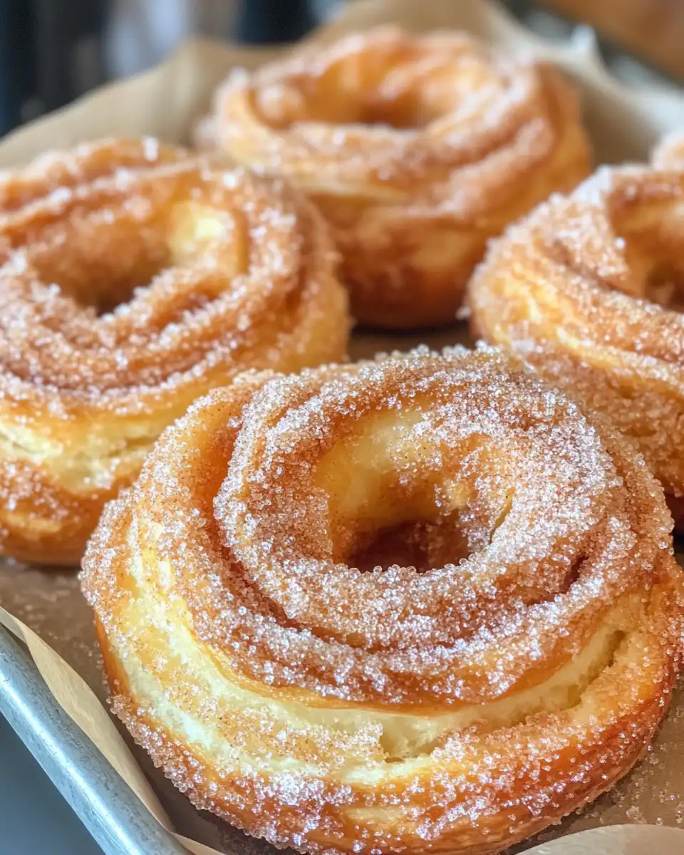 Ingredients for flaky cruffins with sweet cinnamon sugar filling