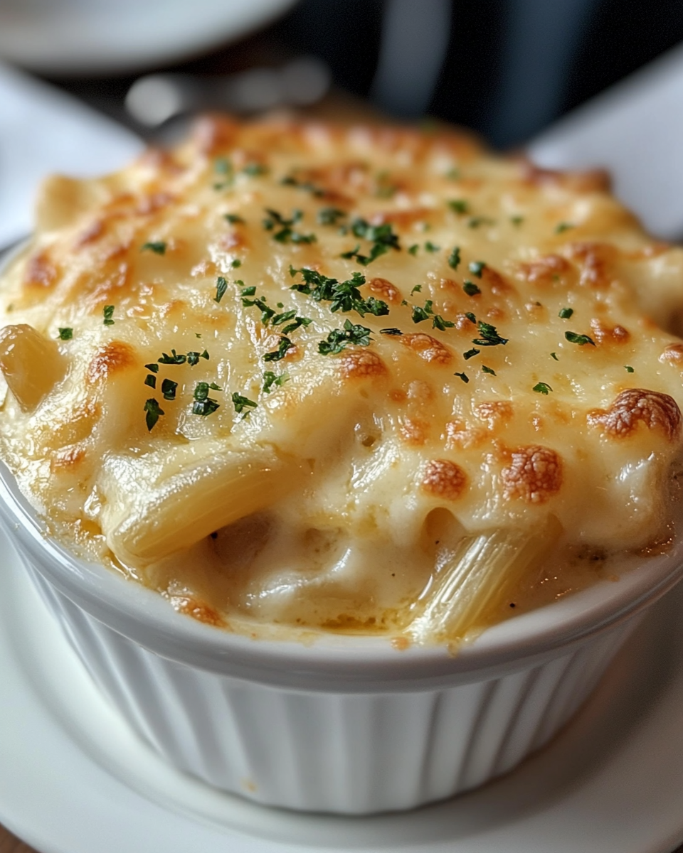 Whisking creamy cheese sauce for mac and cheese