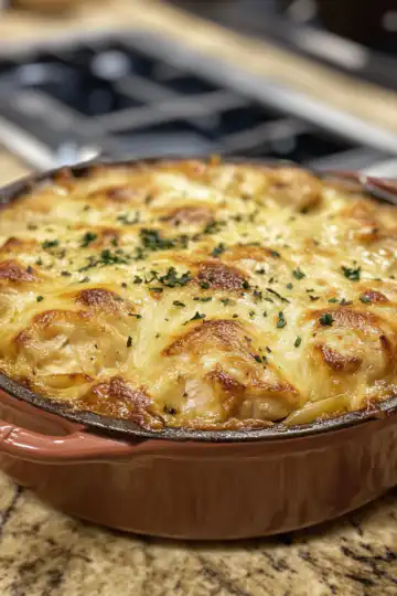 French Style Chicken Casserole A La Normande taken with iphone 15 pro max --iw 2 --ar 4:5 --v 6.1 --raw