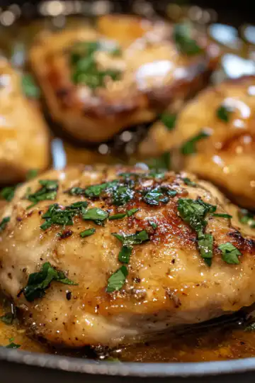 Garlic Butter Chicken taken with iphone 15 pro max --iw 2 --ar 4:5 --v 6.1 --raw