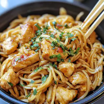 Garlic Chicken Lo Mein taken with iphone 15 pro max --iw 2 --ar 4:5 --v 6.1 --raw