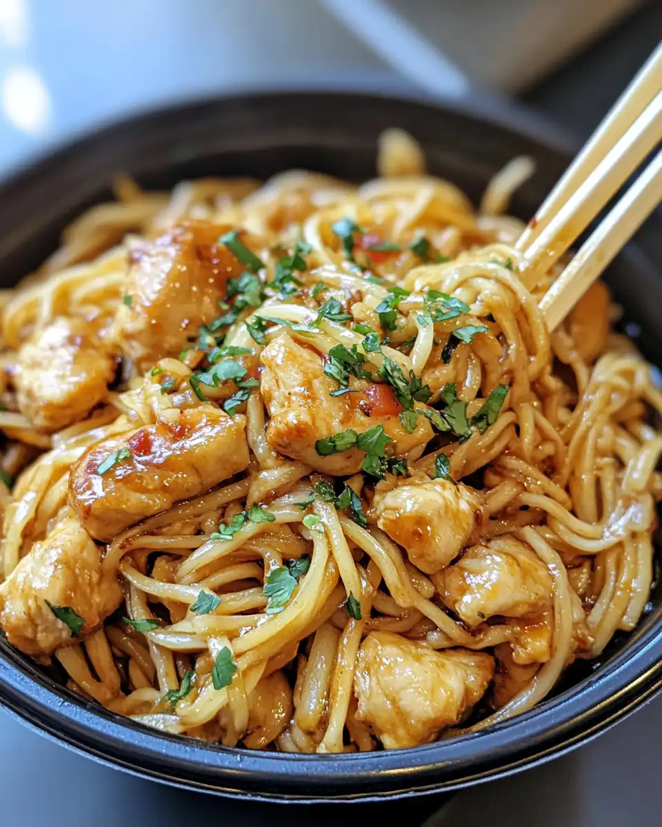Steaming pressure cooker releasing savory garlic chicken lo mein aroma