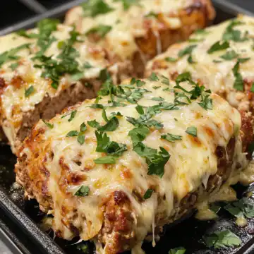 Garlic Parmesan Chicken Meatloaf taken with iphone 15 pro max --iw 2 --ar 4:5 --v 6.1 --raw