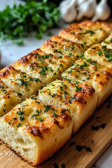 Garlic Parmesan Herb Bread Easy Recipe taken with iphone 15 pro max --iw 2 --ar 4:5 --v 6.1 --raw
