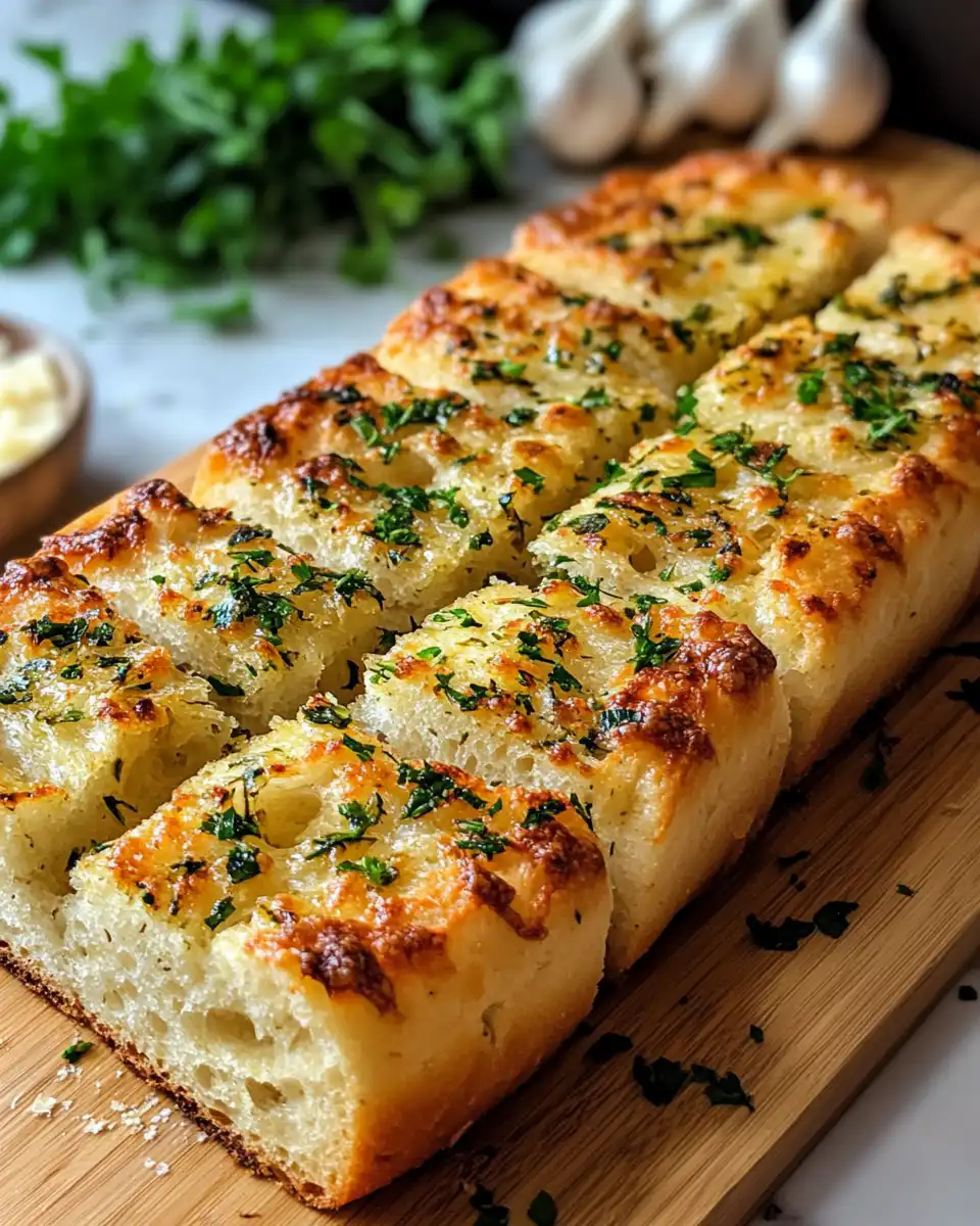 Freshly baked garlic parmesan herb pull-apart bread in a bundt pan