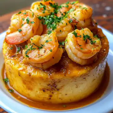 Garlic Shrimp Mofongo Flavor Packed Puerto Rican Classic taken with iphone 15 pro max --iw 2 --ar 4:5 --v 6.1 --raw