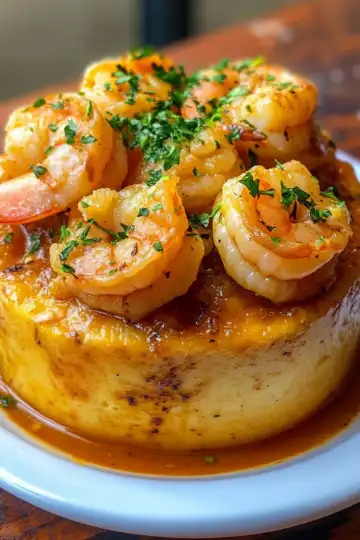 Garlic Shrimp Mofongo Flavor Packed Puerto Rican Classic taken with iphone 15 pro max --iw 2 --ar 4:5 --v 6.1 --raw