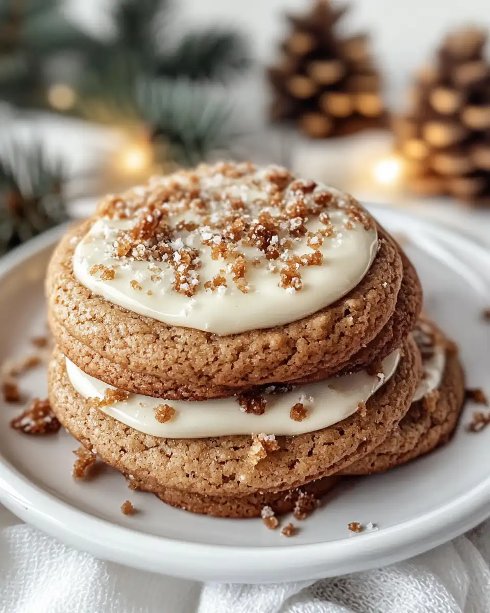 Ingredients for gingerbread cheesecake cookies including cream cheese and spices