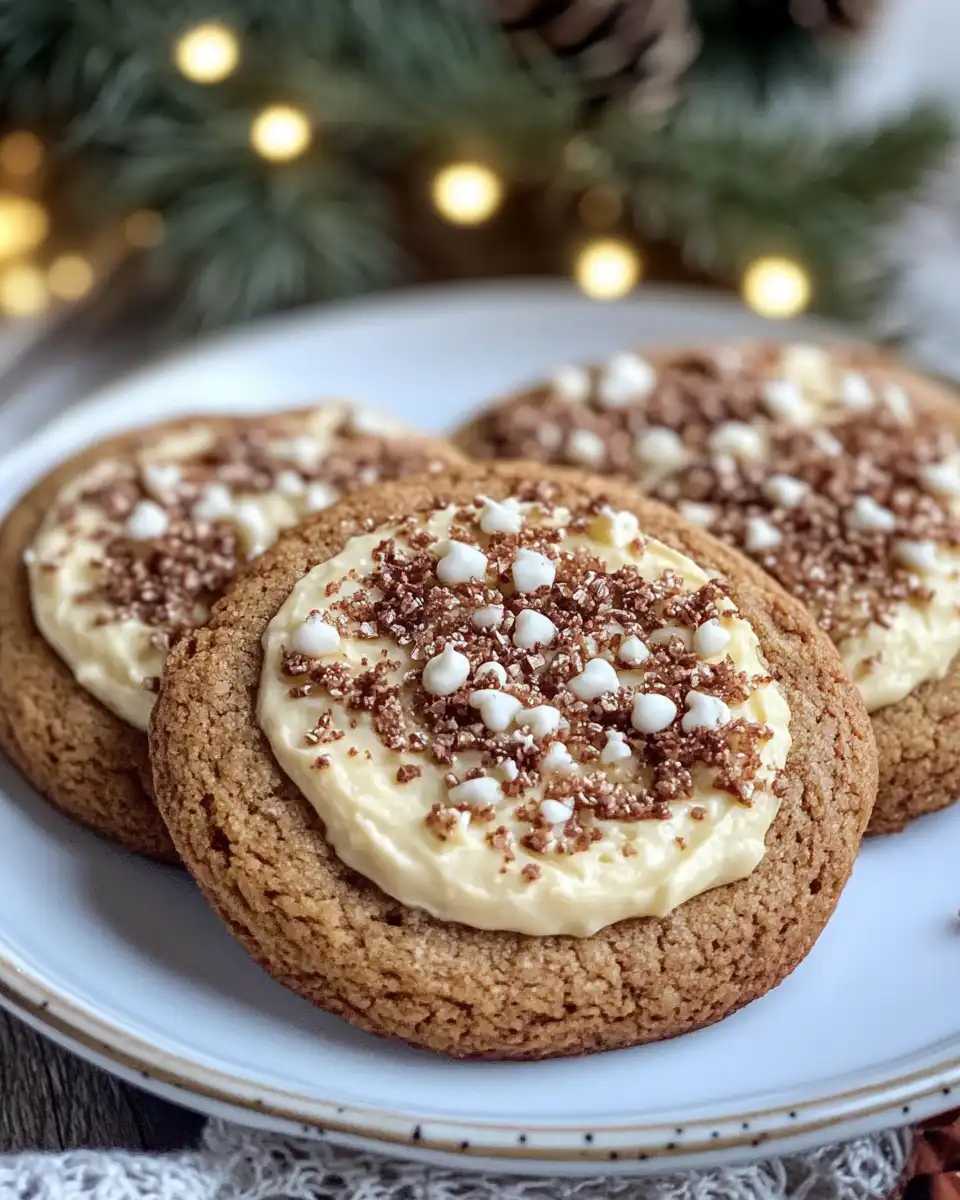 Freshly baked gingerbread cheesecake cookies coming out of pressure cooker