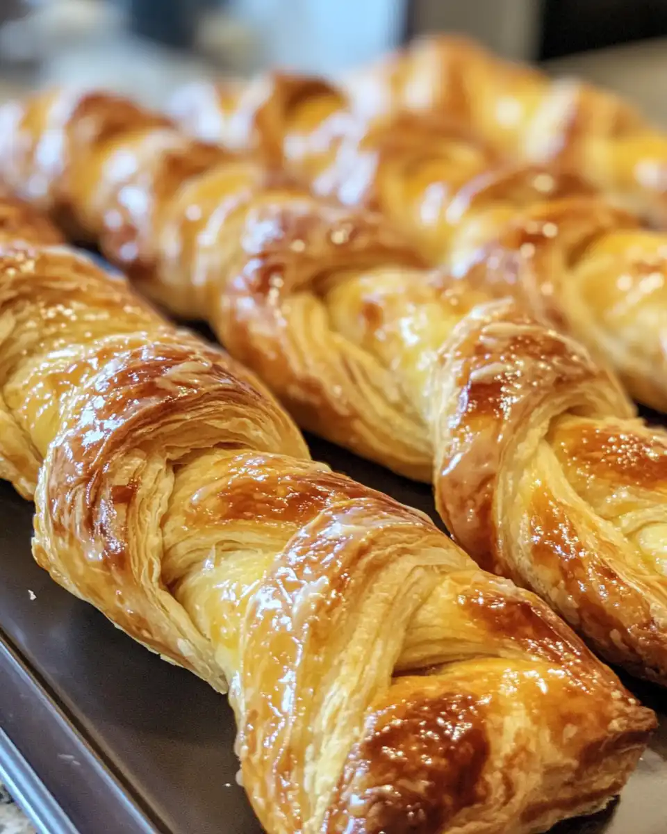 Ingredients and prep for golden flaky berry puff pastry twists