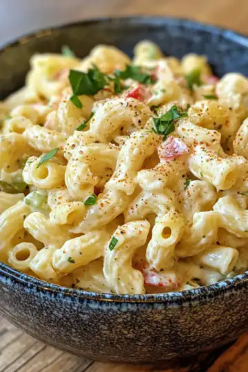 Gordon Ramsay Macaroni Salad taken with iphone 15 pro max --iw 2 --ar 4:5 --v 6.1 --raw