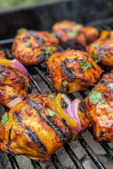 Grilled Tandoori Chicken taken with iphone 15 pro max --iw 2 --ar 4:5 --v 6.1 --raw
