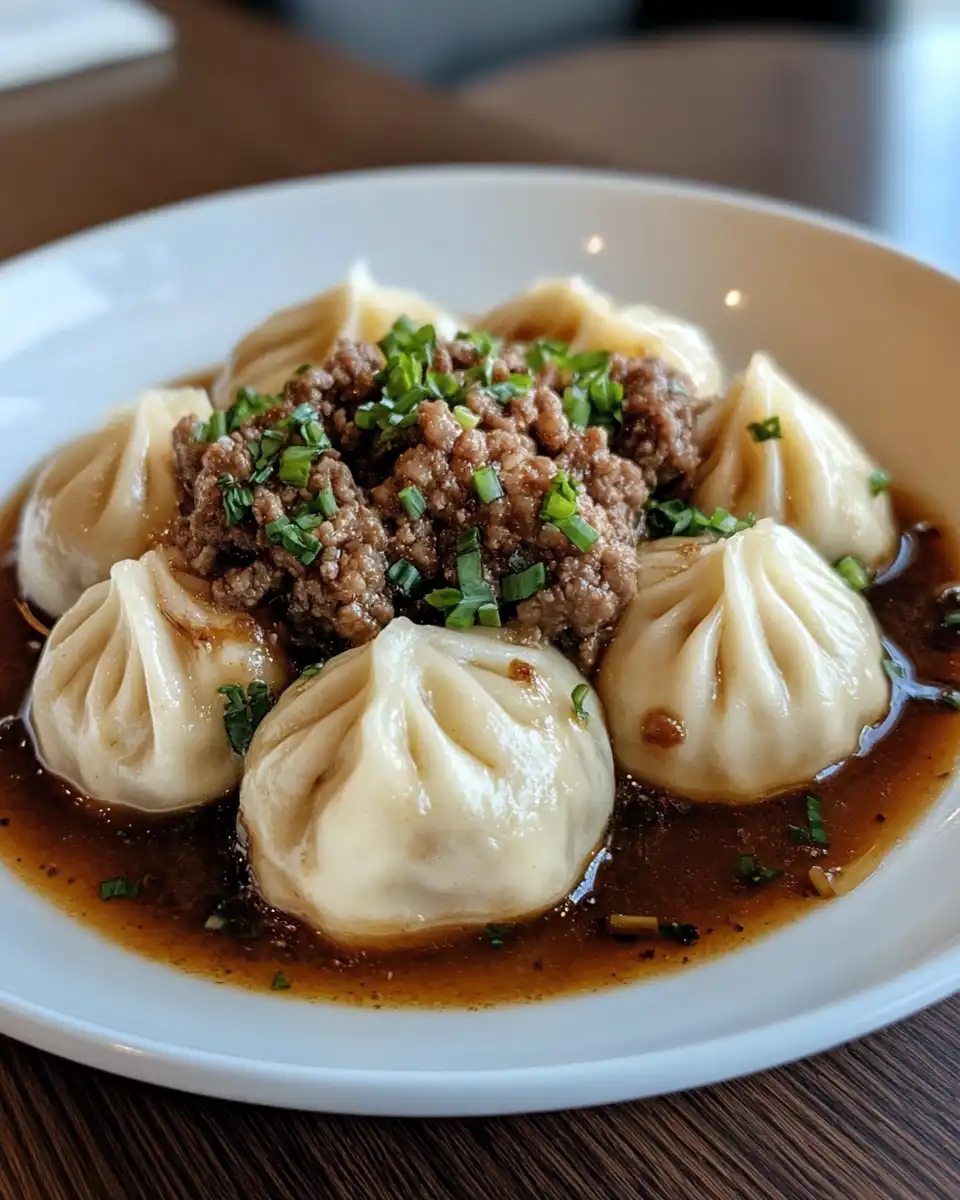 Pressure cooker with ground beef and dumplings cooking inside