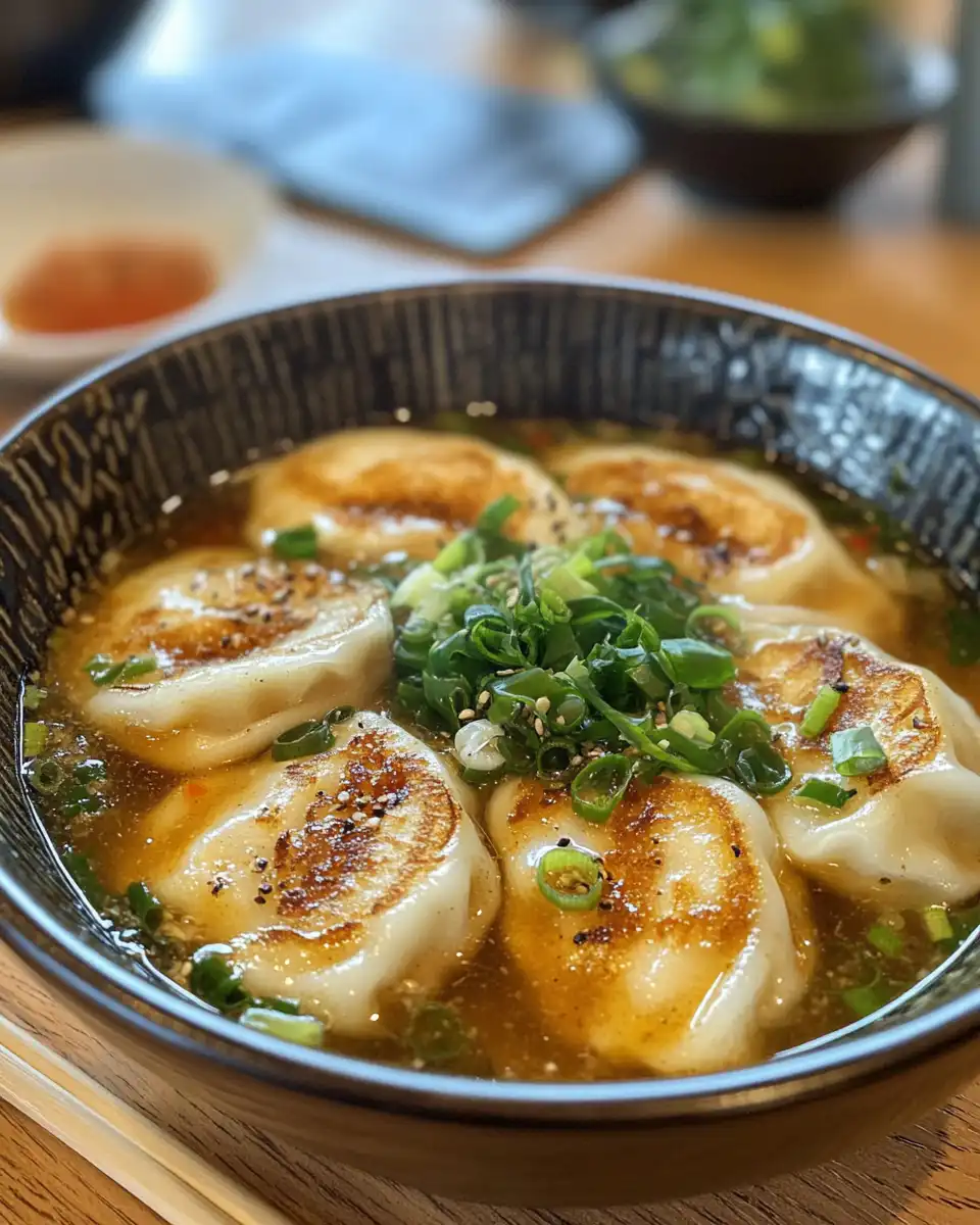 Sliced Napa cabbage and shiitake mushrooms ready to add to gyoza soup