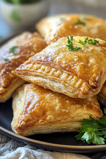 Ham And Cheese Puff Pastry Pockets taken with iphone 15 pro max --iw 2 --ar 4:5 --v 6.1 --raw