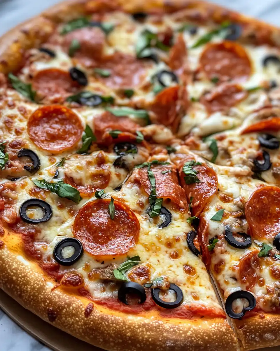Ingredients for chicken pot pie pizza laid out on kitchen counter