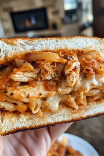 Honey Pepper Chicken Panini Pasta taken with iphone 15 pro max --iw 2 --ar 4:5 --v 6.1 --raw