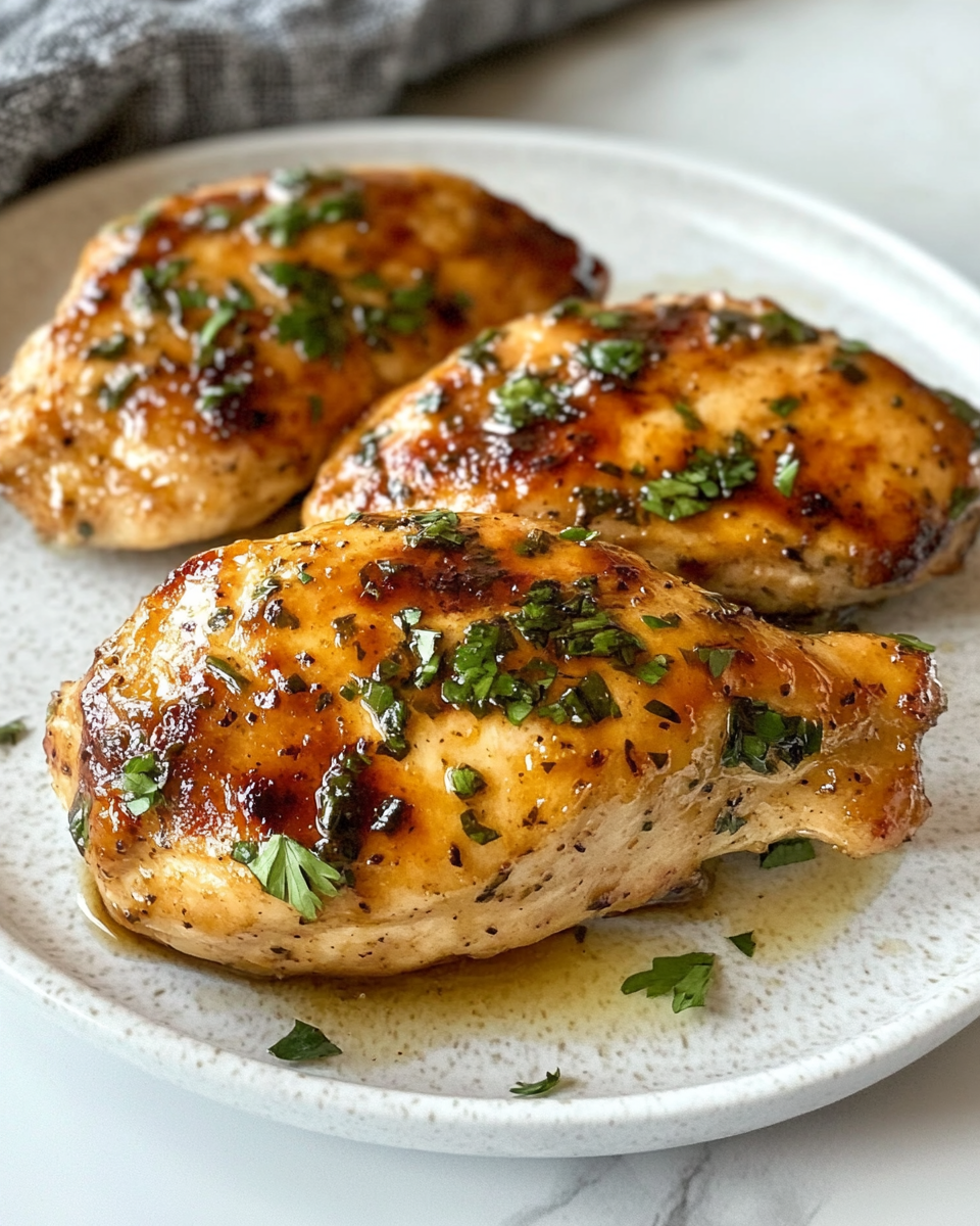 Sticky hot honey chicken served on a plate ready to enjoy