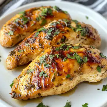 Hot Honey Baked Chicken Breasts recipe taken with iphone 15 pro max --iw 2 --ar 4:5 --v 6.1 --raw