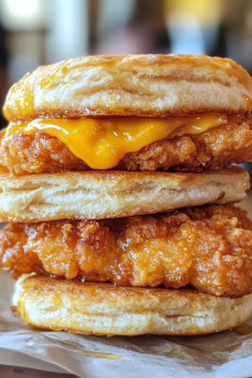 Hot Honey Chicken Biscuits taken with iphone 15 pro max --iw 2 --ar 4:5 --v 6.1 --raw