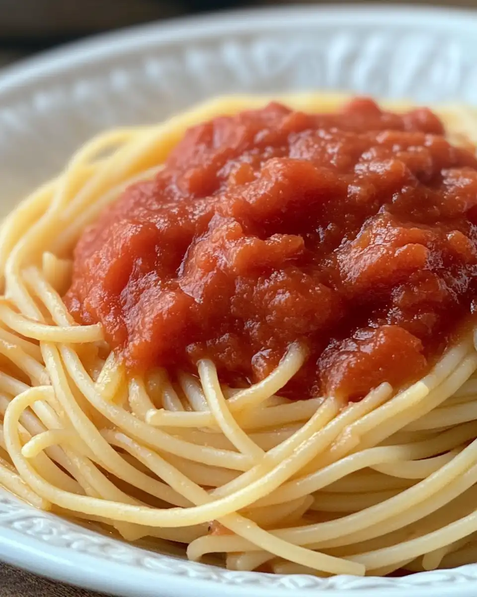 Pressure cooker with Italian spaghetti sauce simmering inside