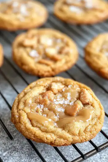 Irresistible Easy Salted Caramel Cookies taken with iphone 15 pro max --iw 2 --ar 4:5 --v 6.1 --raw