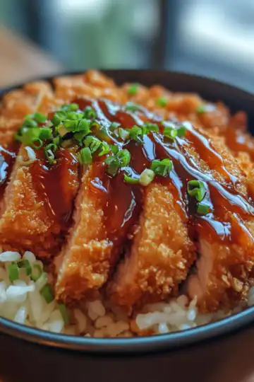 Japanese Katsu Bowls With Tonkatsu Sauce taken with iphone 15 pro max --iw 2 --ar 4:5 --v 6.1 --raw