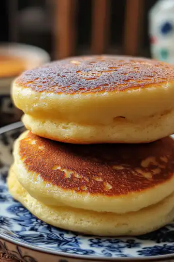 Jiggly Japanese Souffle Pancakes taken with iphone 15 pro max --iw 2 --ar 4:5 --v 6.1 --raw