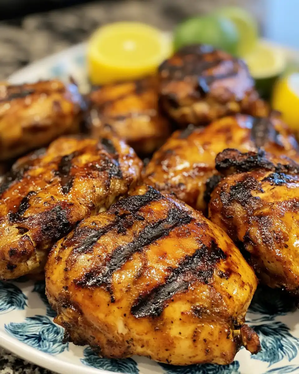 Juicy spicy grilled Cuban chicken fresh from the pressure cooker