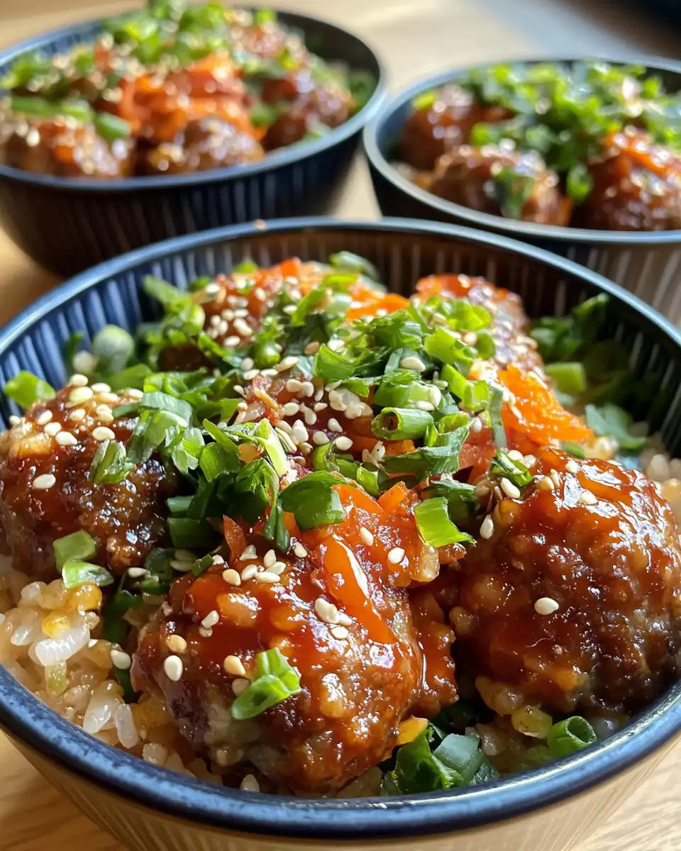 Ingredients and marinade blended for Korean BBQ meatballs in pressure cooker recipe