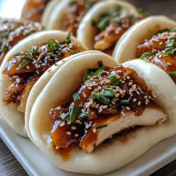 Korean Chicken Bao Buns taken with iphone 15 pro max --iw 2 --ar 4:5 --v 6.1 --raw