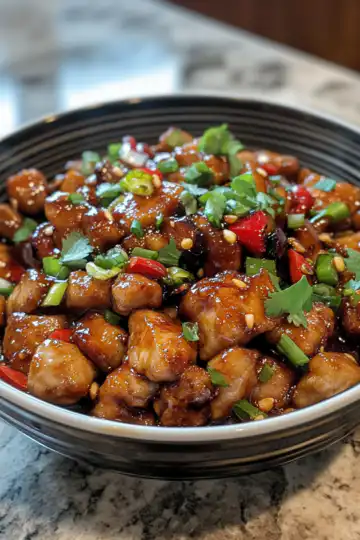 Kung Pao Chicken taken with iphone 15 pro max --iw 2 --ar 4:5 --v 6.1 --raw