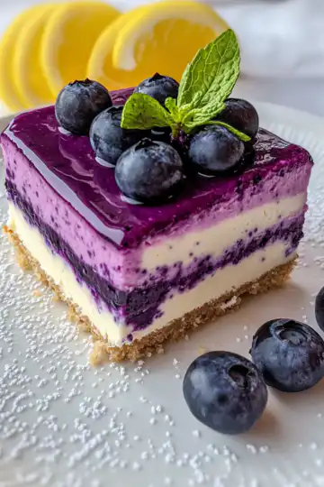 Lemon Blueberry Shortbread Mousse Cake taken with iphone 15 pro max --iw 2 --ar 4:5 --v 6.1 --raw