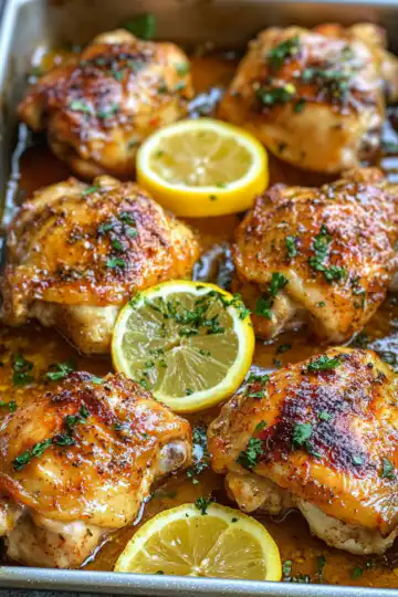 Lemon Paprika Roast Chicken Thighs taken with iphone 15 pro max --iw 2 --ar 4:5 --v 6.1 --raw