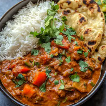 Loaded Veggie Tikka Masala taken with iphone 15 pro max --iw 2 --ar 4:5 --v 6.1 --raw