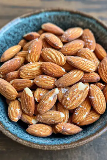 Maple Roasted Salted Almonds Vegan taken with iphone 15 pro max --iw 2 --ar 4:5 --v 6.1 --raw