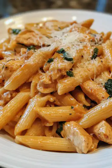 Marry Me Chicken Pasta taken with iphone 15 pro max --iw 2 --ar 4:5 --v 6.1 --raw