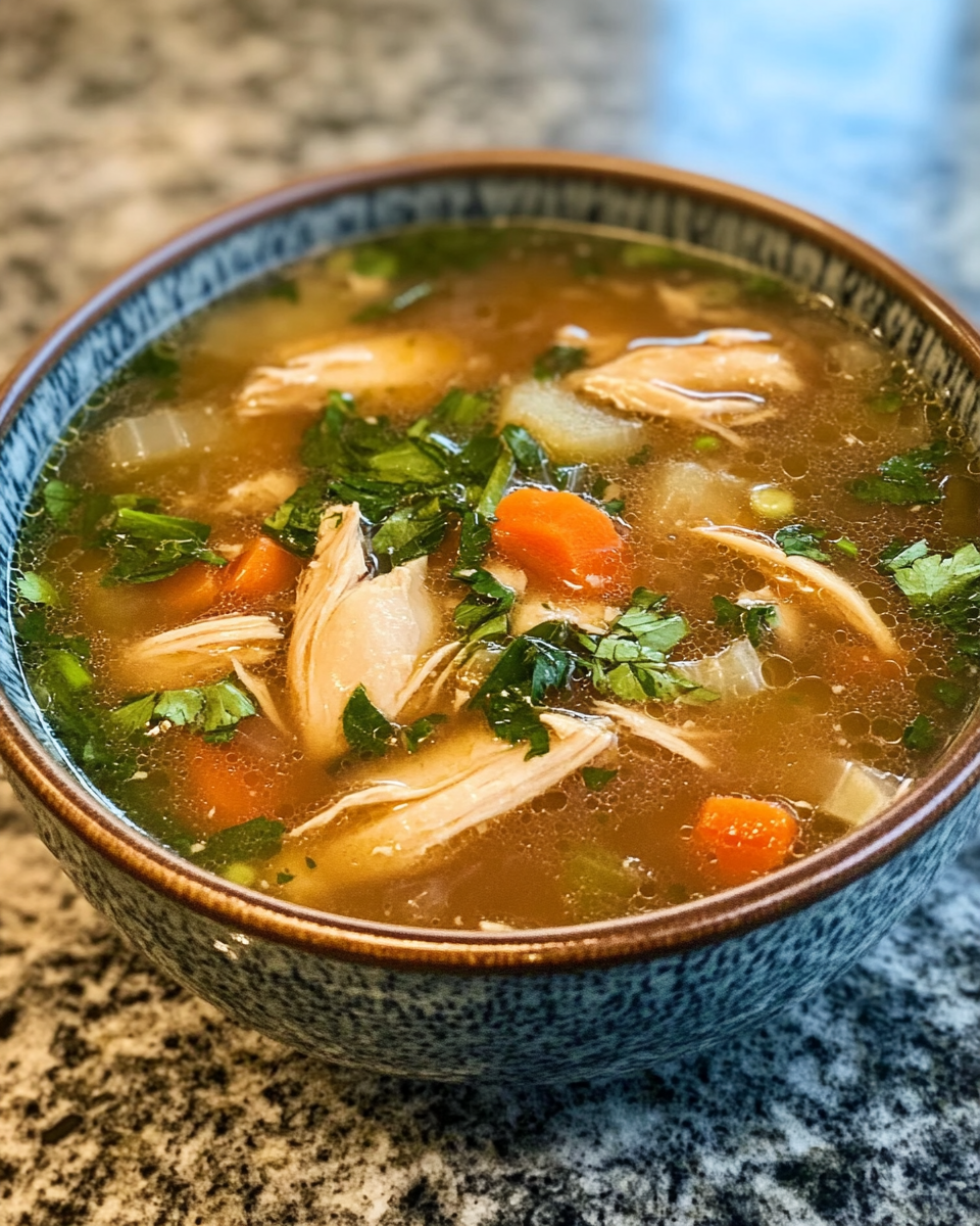 Marry Me Chicken Soup simmering and steaming in pressure cooker, aroma filling kitchen