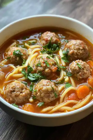 Meatball Soup taken with iphone 15 pro max --iw 2 --ar 4:5 --v 6.1 --raw