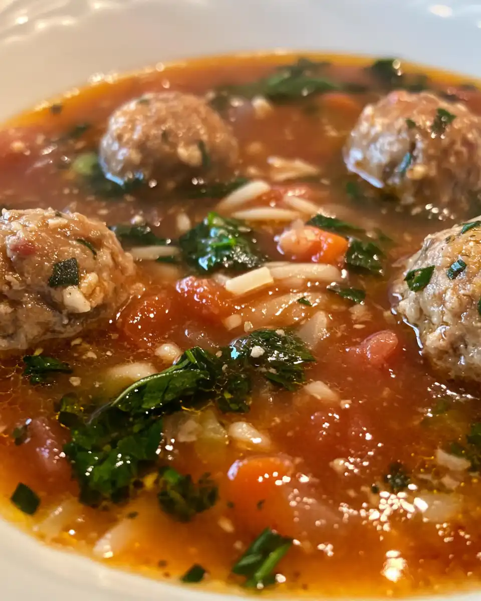 Pressure cooker with meatball soup steaming and ready