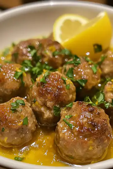 Meatballs In Lemon Sauce taken with iphone 15 pro max --iw 2 --ar 4:5 --v 6.1 --raw