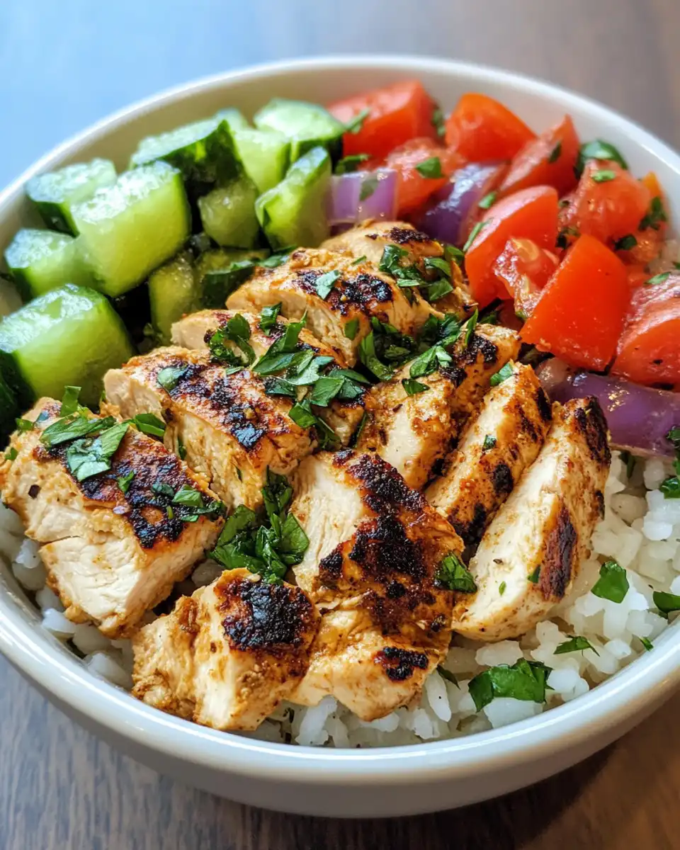 Spiced chicken thighs marinating in bowl for Mediterranean chicken recipe