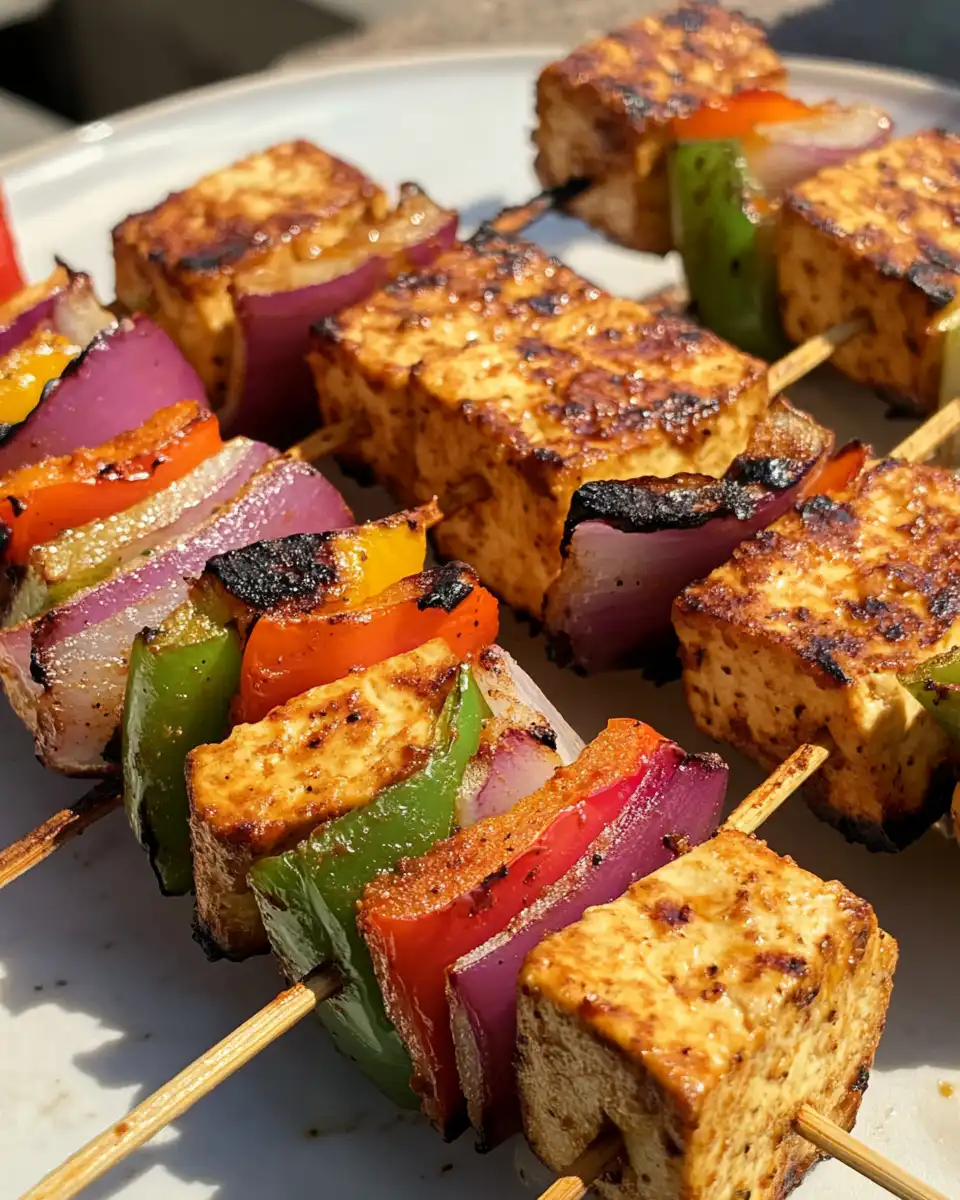 Tofu cubes marinating in a flavorful spice mixture