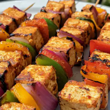 Middle Eastern Tofu Kebabs taken with iphone 15 pro max --iw 2 --ar 4:5 --v 6.1 --raw