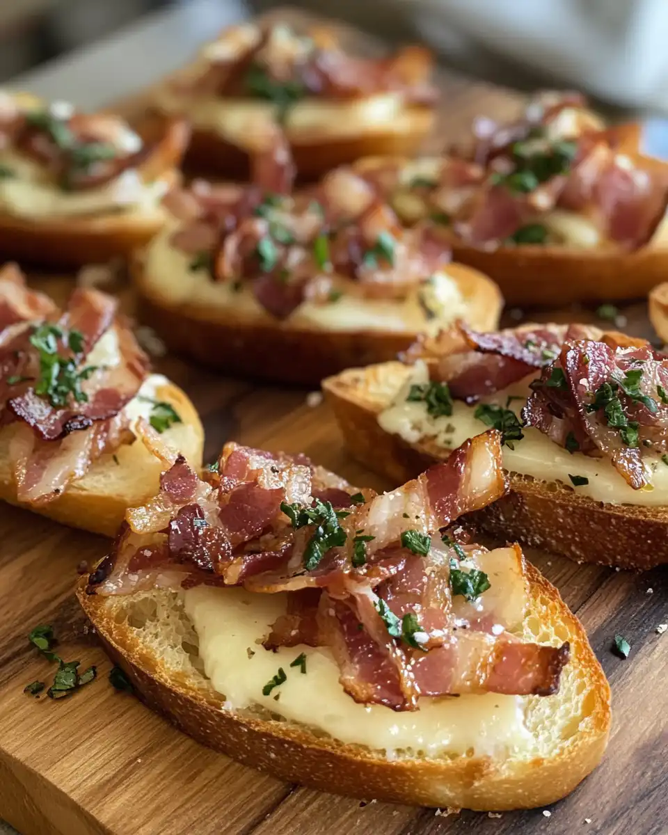 Ingredients laid out for million dollar bacon crostini recipe
