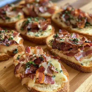 Million Dollar Bacon Crostini taken with iphone 15 pro max --iw 2 --ar 4:5 --v 6.1 --raw